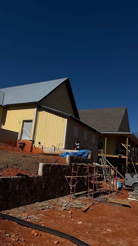 Professional exterior garage painting for residential properties
